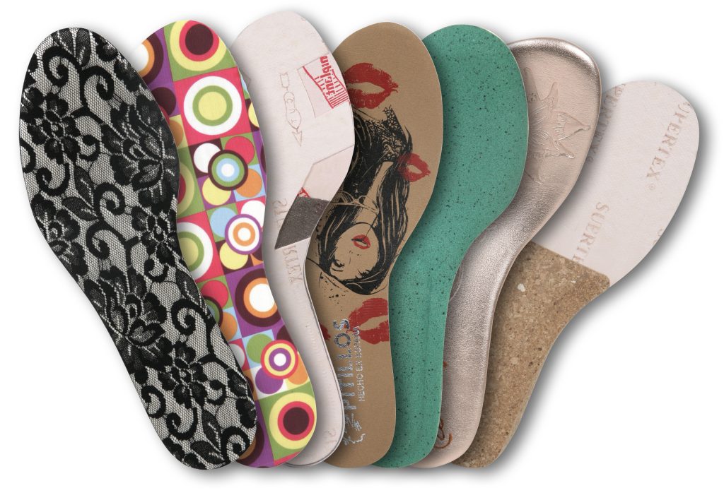 Variedad de plantillas de diferentes materiales, diseñadas para ofrecer confort y calidad en cada paso.